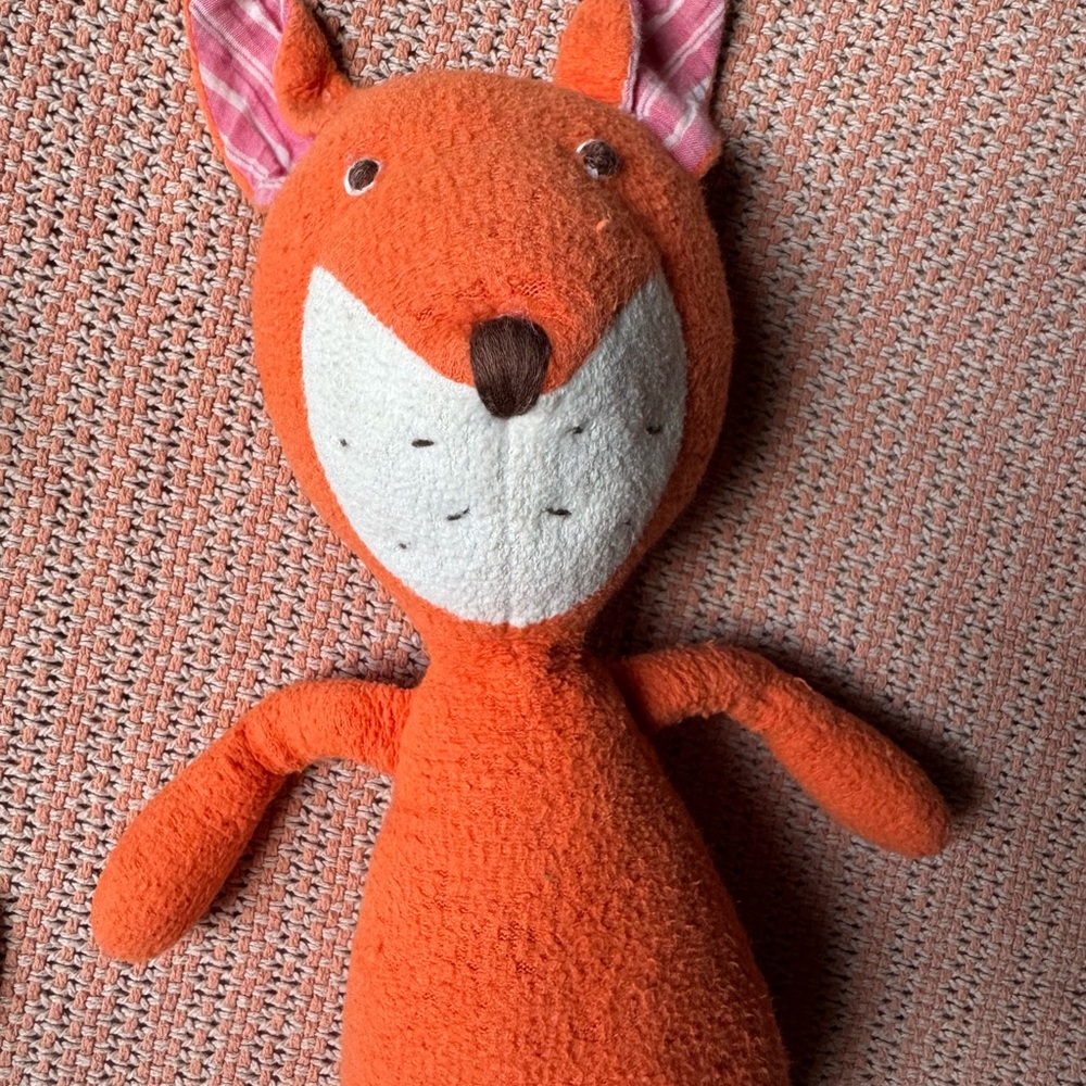 Charming Well-Loved Plush Owl and Fox Duo by Hazel Village - Picture 4 of 7
